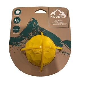 Playology Yellow Hound H2O Scent Dental Chew Ball Dog Toy Small Dogs to 15lbs